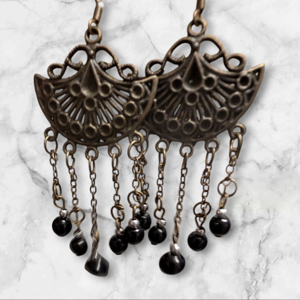 Dangle beaded earrings